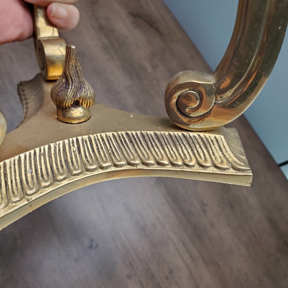 Vintage Brass Plant Stand / Candle Holder Adult's 7.5" Gold India Made MCM Decor - Picture 7 of 10